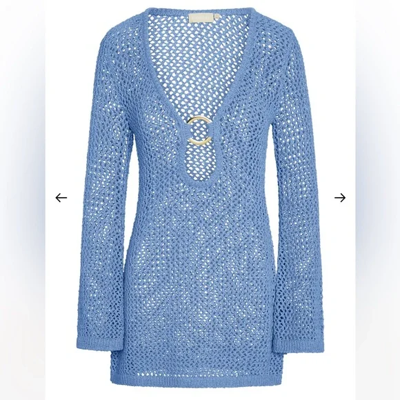 Monday Swimwear MONTEGO MINI DRESS - AZURE PETIT CROCHET — NWT, Size Small! - Picture 3 of 4